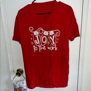 Women’s Red Joy to the World T-Shirt Large